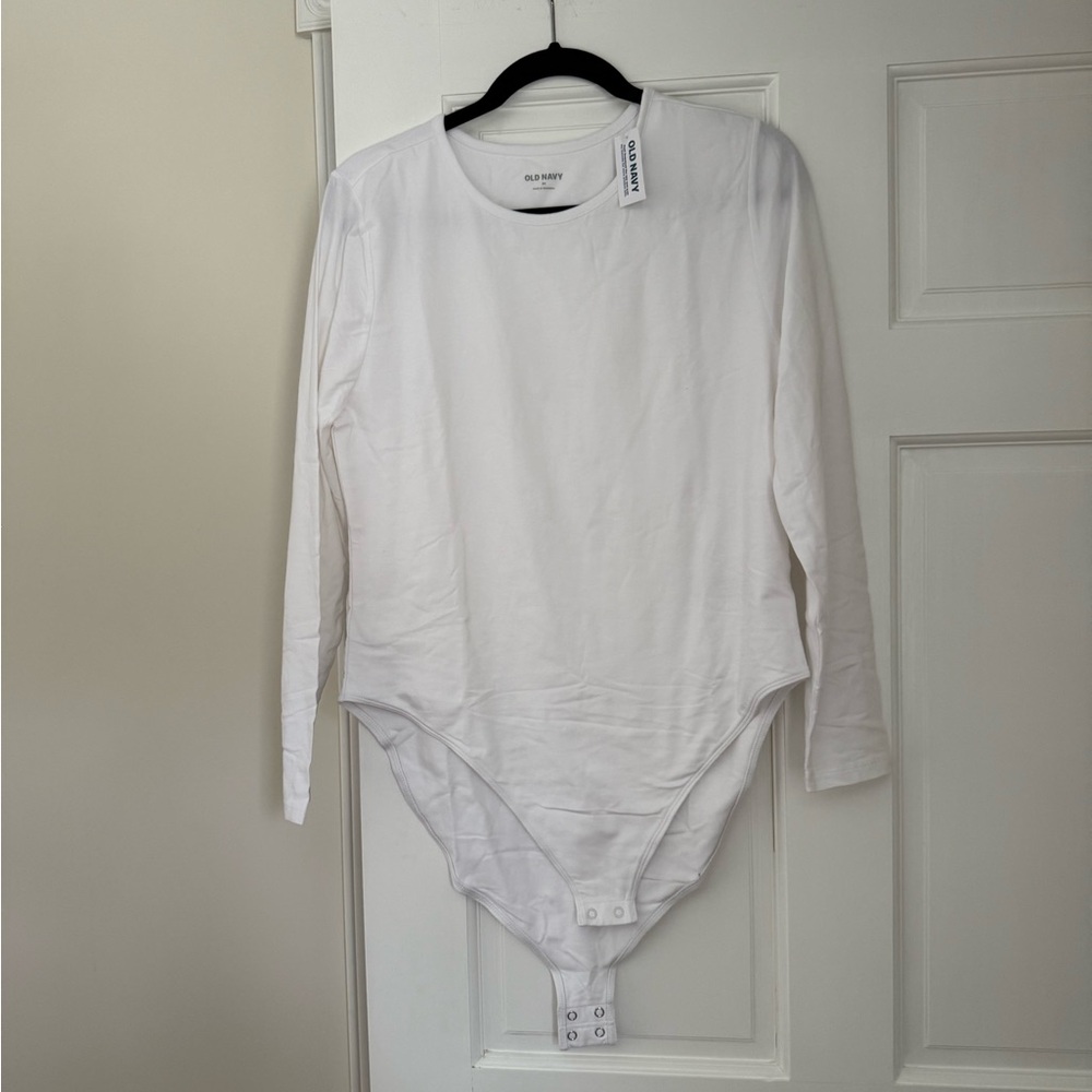 Old Navy White Long Sleeve Bodysuit